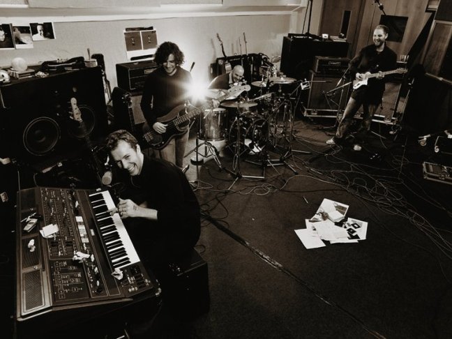 In the studio Coldplay